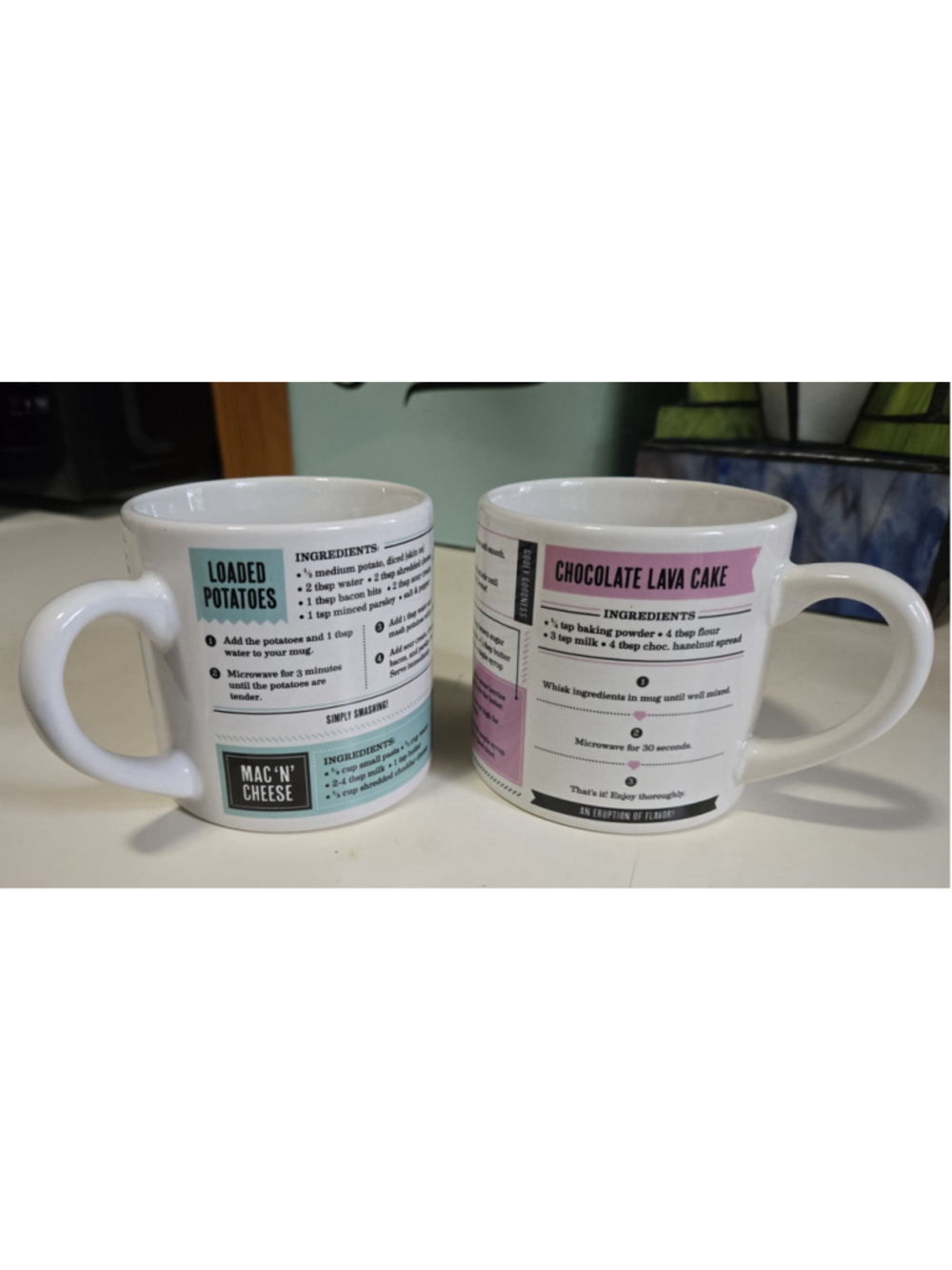 Set Of 2 FRED GRUB MUGS Ceramic 12 Oz Coffee Mugs Sweet Salty 8 Recipes $28